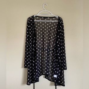 Mesh polka dot cardigan